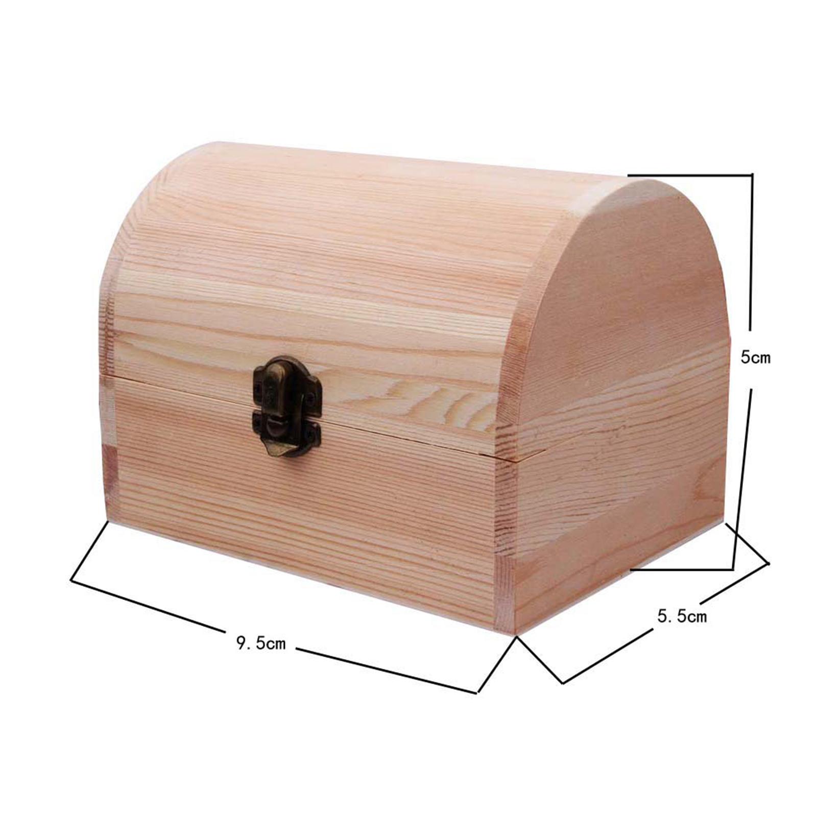 Woodworking Hobby - Unfinished Wood Box Treasure Chest Toy