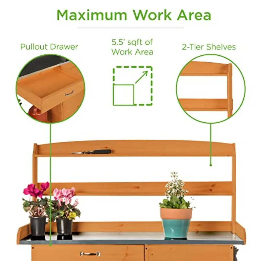 Outdoor Garden Wooden Potting  - Woodworking Bench recension och pris
