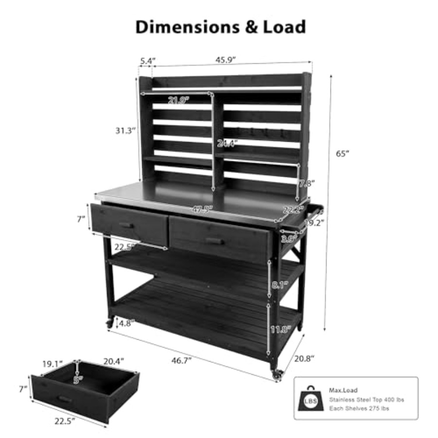 Outdoor Potting Bench with Sto - Woodworking Bench recension och pris