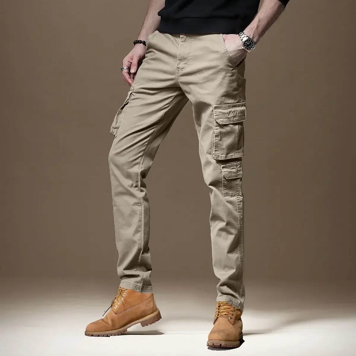 Trousers Man Black Slim Cargo  - Woodworking Brand recension och pris