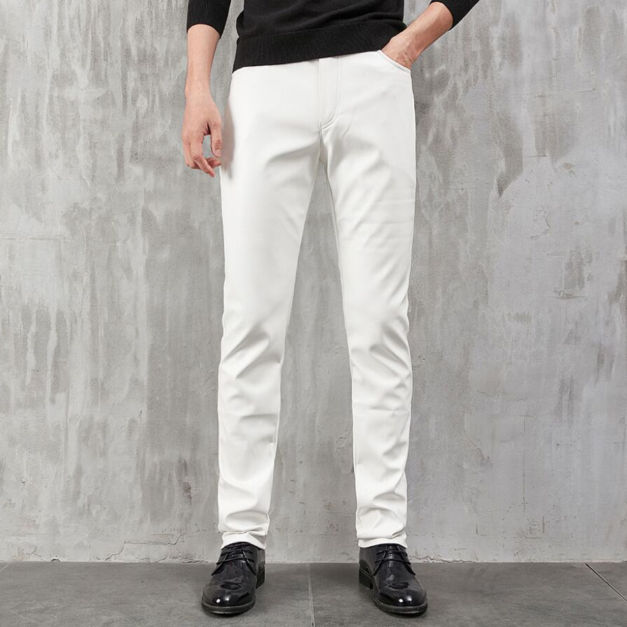 Men's Leather Pants Skinny Fit - Woodworking Brand recension och pris