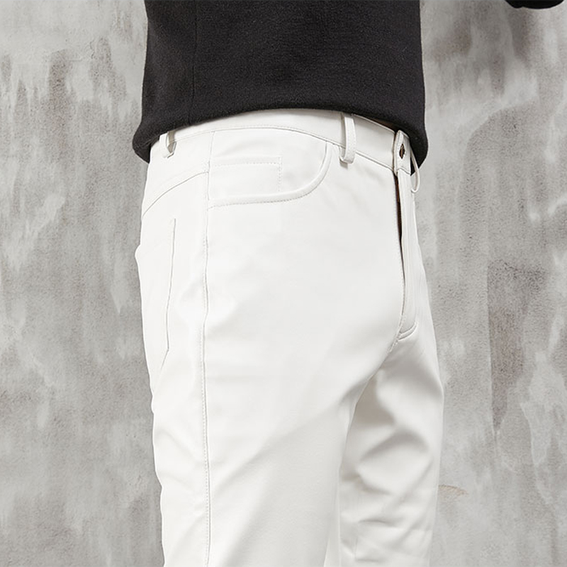 Men's Leather Pants Skinny Fit - Woodworking Brand recension och pris