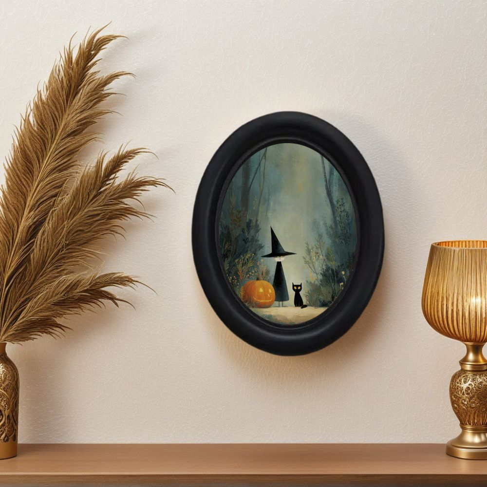 A 3D Vintage Halloween Witch a - Woodworking Veneer recension och pris