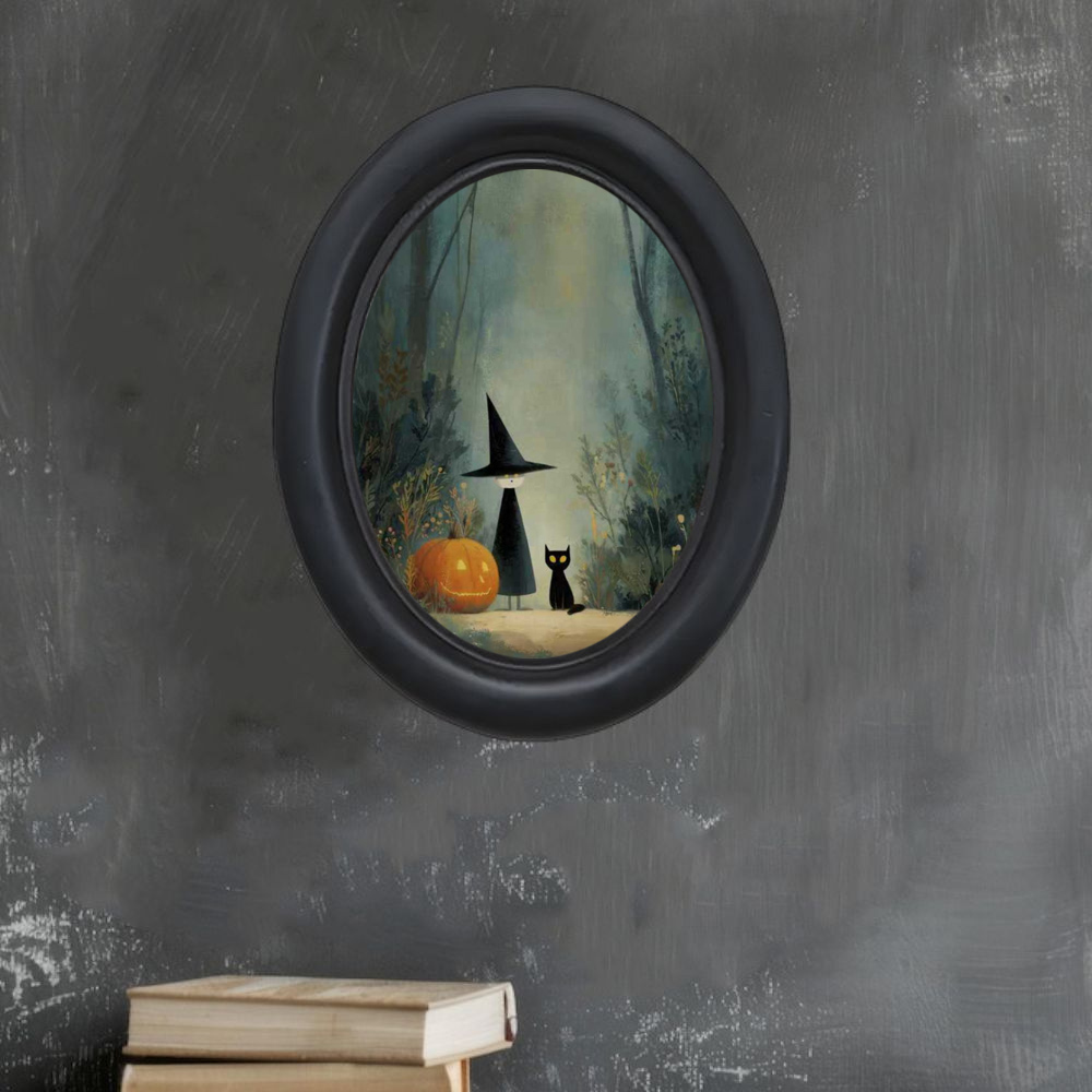 A 3D Vintage Halloween Witch a - Woodworking Veneer recension och pris