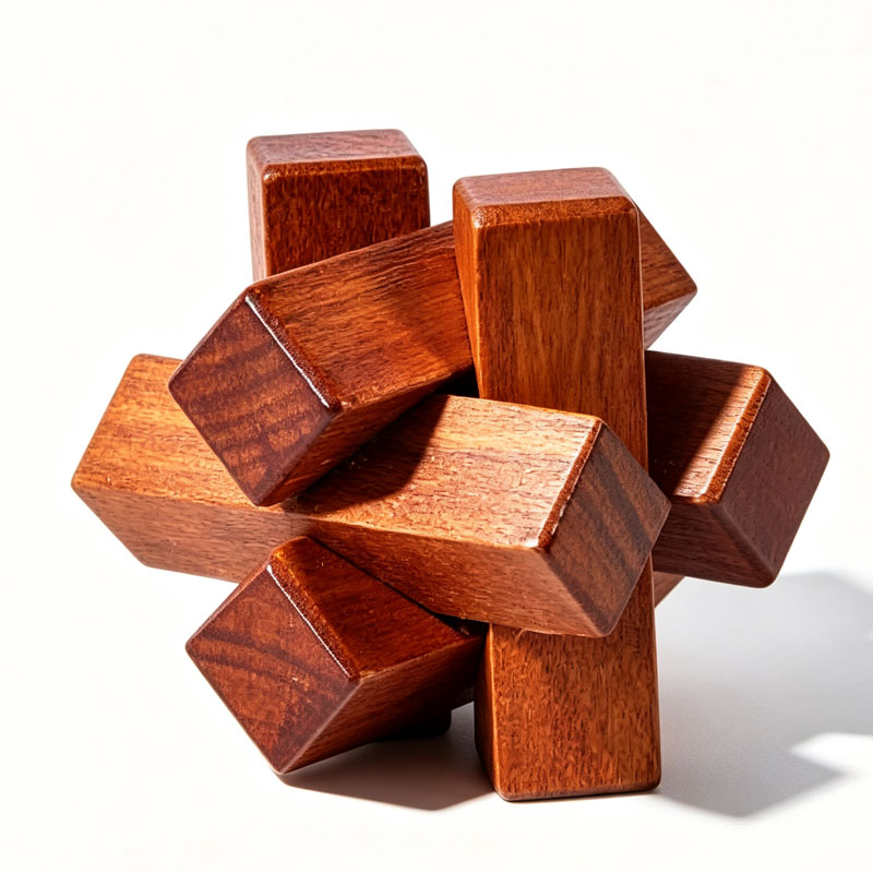 Wooden Knot Puzzle IQ Logic Tr - Woodworking Hobby recension och pris