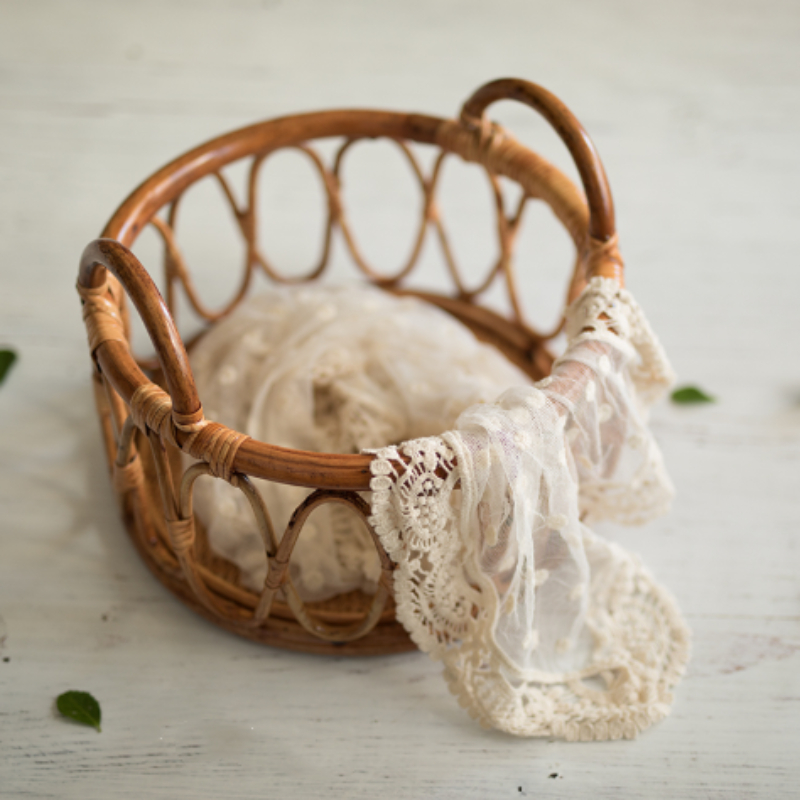 Baby Rattan Basket Newborn Pho - Woodworking Veneer recension och pris
