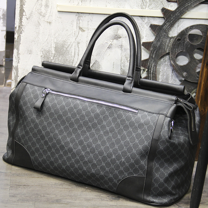Fashion Plaid Travel Bag Men H - Woodworking Brand recension och pris