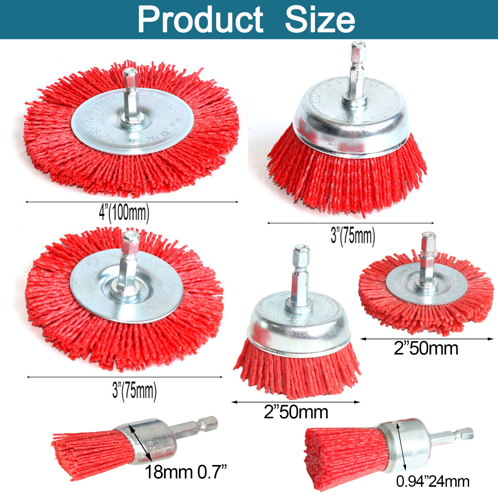 Nylon Cup Brush Abrasive Wire  - Woodworking Veneer recension och pris