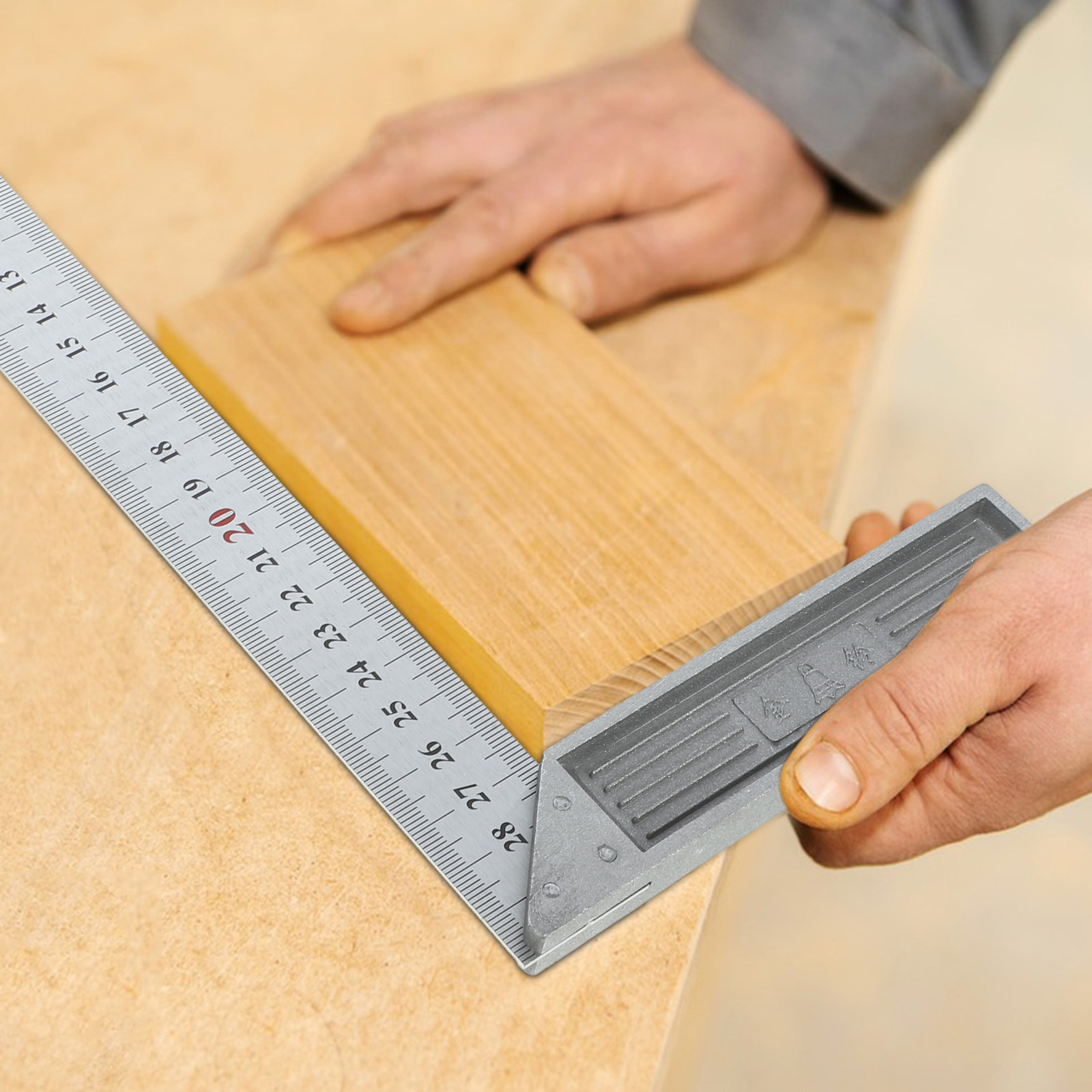 L-Steel Ruler Clear Reading 90 - Woodworking Carpenter recension och pris