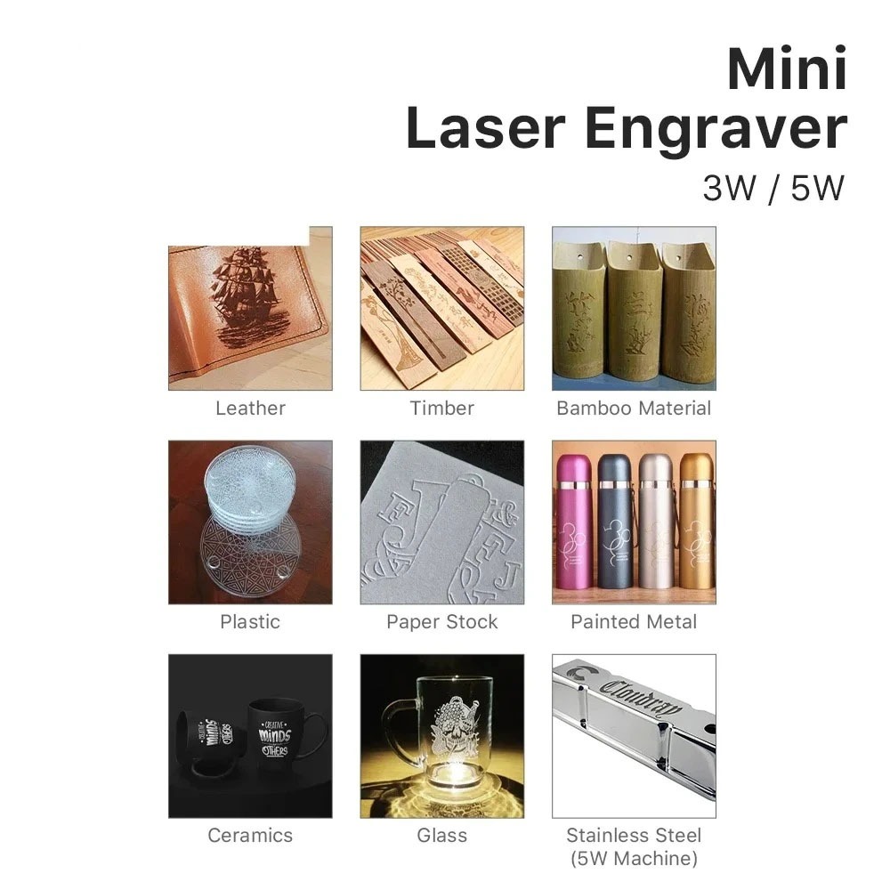 5000mW Mini CNC Laser Engraver - Woodworking Logo recension och pris