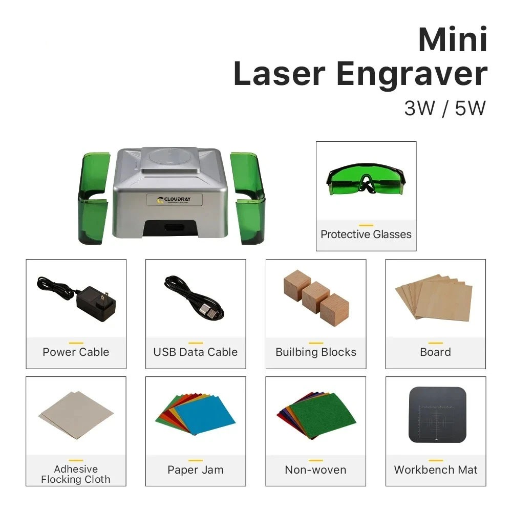5000mW Mini CNC Laser Engraver - Woodworking Logo recension och pris