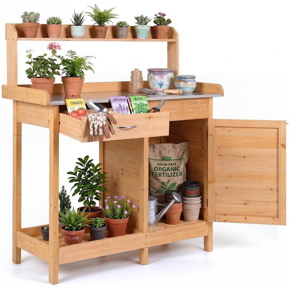 Outdoor Potting Bench Table Wo - Woodworking Bench recension och pris