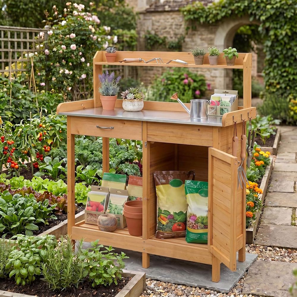 Outdoor Potting Bench Table Wo - Woodworking Bench recension och pris