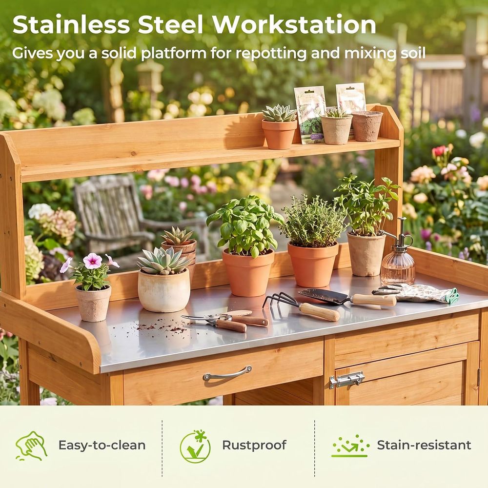 Outdoor Potting Bench Table Wo - Woodworking Bench recension och pris