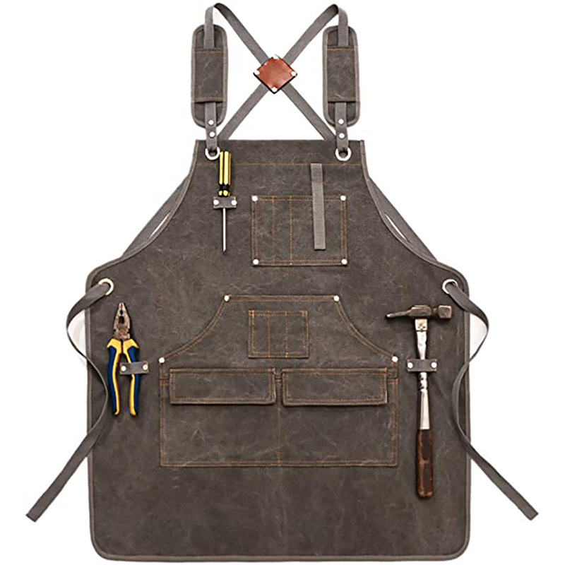 Simple Thickened Canvas Apron  - Woodworking Logo recension och pris