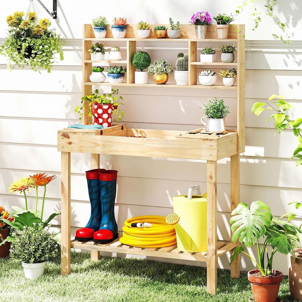 Potting Bench Table, 60” Wood  - Woodworking Bench recension och pris