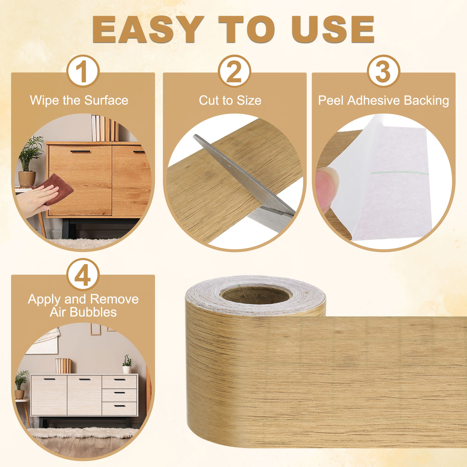 10Meter Wood Grain Repair Tape - Xfasten Woodworking Tape recension och pris