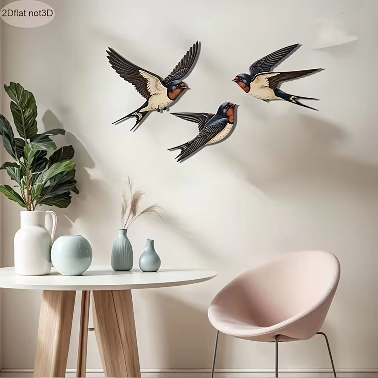 3Pcs 2D Swallow Wooden Wall De - Xfasten Woodworking Tape recension och pris